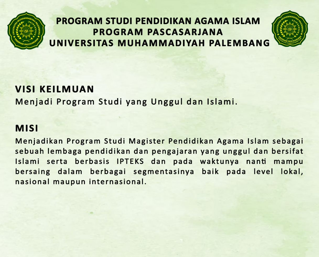 Visi Misi Pend Agama Islam 2